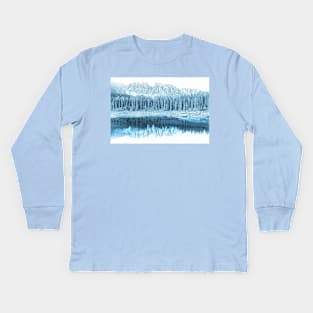 Pine Trees over the Lake Kids Long Sleeve T-Shirt